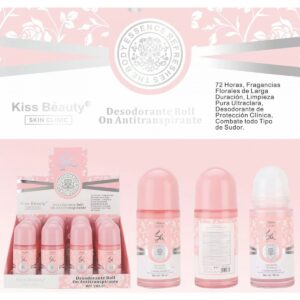 DESODORANTE ROLL ON KISS BEAUTY ROSA ESENCIA