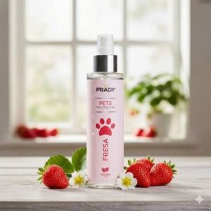 fragancia arona fresa para mascotas 150ml 100 vegana perros gatos..