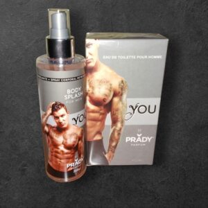 Prady Parfum Pack Eau de Toilette 100ml y Body Splash 250ml para Hombre Refrescante Spray Corporal