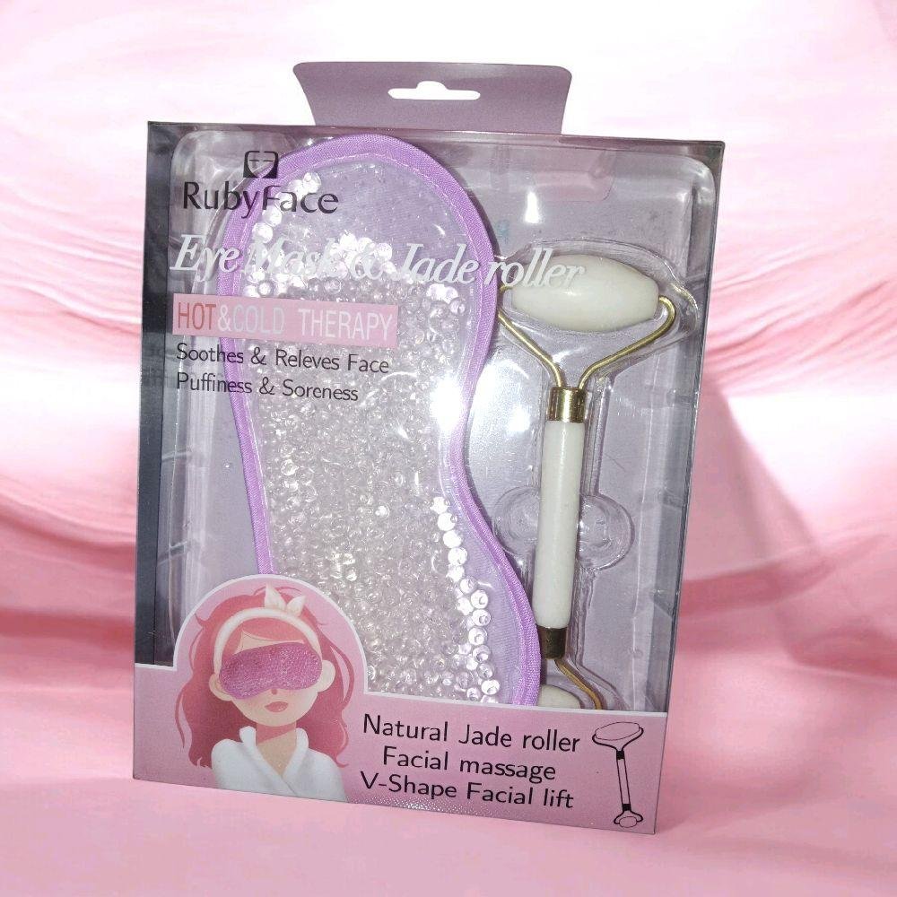 set antifaz hielo y rollon piedra jade